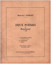Thiriet, M: 2 Poemes de Rutebeuf