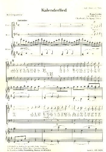 Grothe, F: Kalenderlied