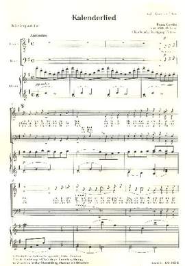 Grothe, F: Kalenderlied