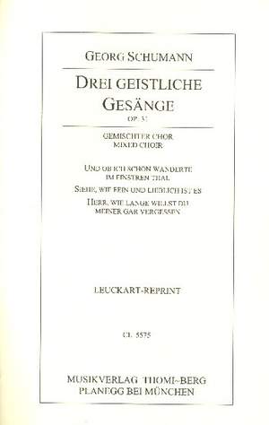 Schumann, G: 3 geistliche Gesänge op.31