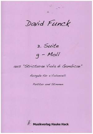 Funck, D: Suite g-Moll Nr.3 aus "Structurae Viola di Gambicae"