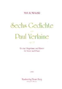 Kowalski, M: 6 Gedichte von Paul Verlaine op.13