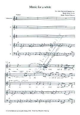 Purcell, H: Music for a While for soprano and