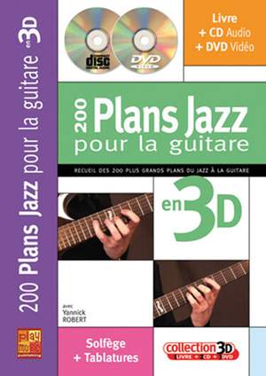 Robert, Y: 200 Plans Jazz Guitare 3d (+cd+dvd)