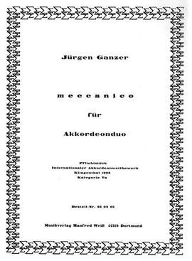Ganzer, J: Meccanico für 2 Akkordeons