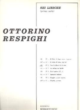 Respighi, O: Van li effluvi de le rose