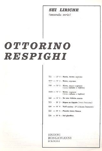 Respighi, O: Notte