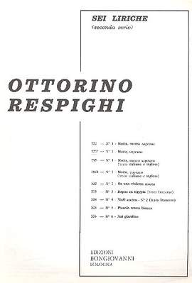 Respighi, O: Notte