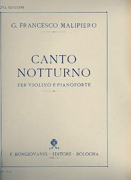 Malipiero, G F: Canto notturno