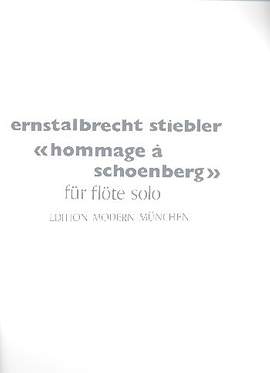 Stiebler, E: Hommage à Schoenberg