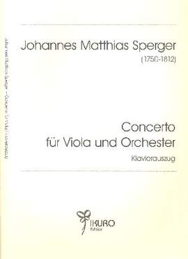 Sperger, J M: Konzert für Viola und Orchester