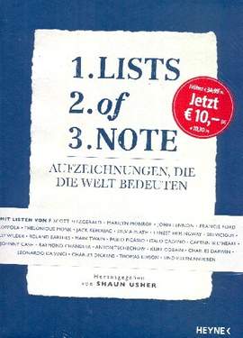 Usher, S: Lists of Note