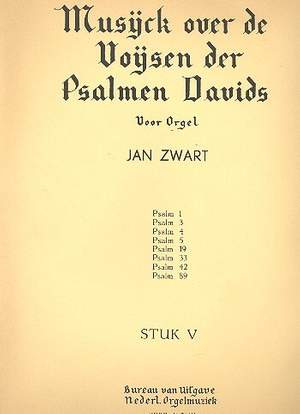 Zwart, J: Musijk over de Voysen der Psalmen Davids vol.5