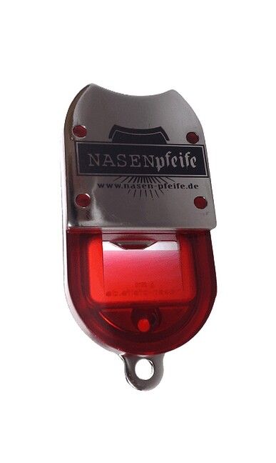 Nasenpfeife rot transparent