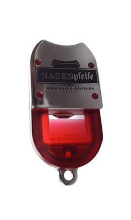 Nasenpfeife rot transparent