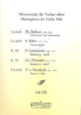 Baltzar, T: 2 Preludes und Allemande