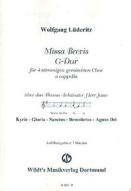 Lüderitz, W: Missa brevis G-Dur für gem Chor a cappella