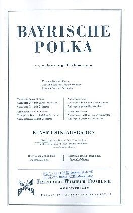 Lohmann, G: Bayrische Polka