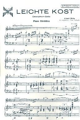 Braeu, A: Leichte Kost für Altsaxophon und