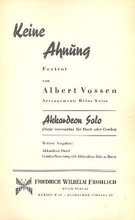 Vossen, A: Keine Ahnung