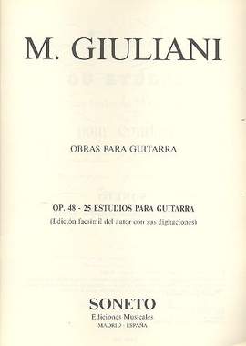 Giuliani, M: 25 Estudios op.48 para guitarra