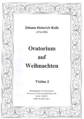 Rolle, J H: Oratorium auf Weihnachten