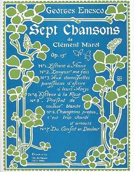 Enescu, G: 7 chansons de Clement Marot op.15