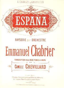 Chabrier, E: Espana for 2 piano 8 mains