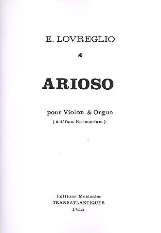 Lovreglio, D: Arioso