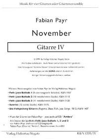 Payr, F: November für 4 Gitarren