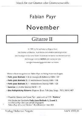 Payr, F: November für 4 Gitarren