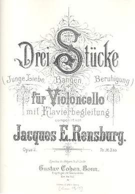 Rensburg, J: 3 Stücke op.2