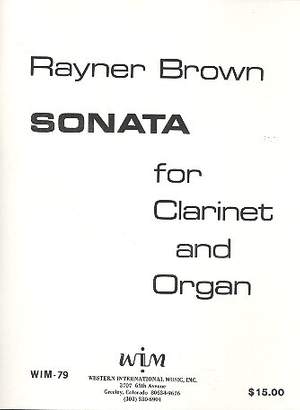BROWN, R: Sonata for clarinet and organ