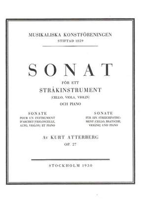 Atterberg, K M: Sonata in b minor op.27