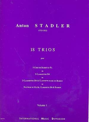 Stadler, A: 18 trios vol.1 (nos.1-5)