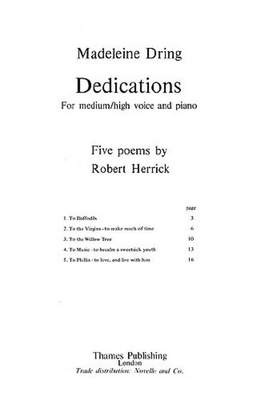 Dring, M: Dedications for medium (high) voice