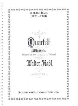 Rabl, W: Quartett Es-Dur op.1