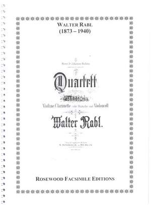 Rabl, W: Quartett Es-Dur op.1