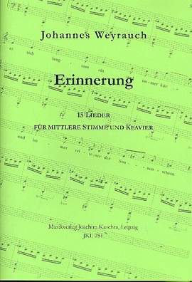 Weyrauch, J: Erinnerung für Gesang (mittel)