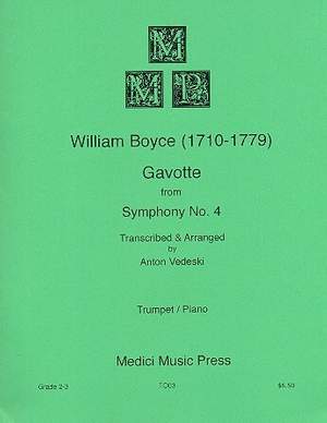 Boyce, W: Gavotte from Symphony no.4