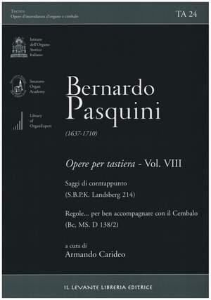 Pasquini, B: Opere per tastiera vol.8