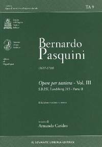 Pasquini, B: Opere per tastiera vol.3
