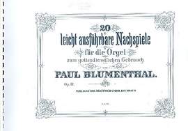 Blumenthal, P: 20 leicht ausführbare Nachspiele für