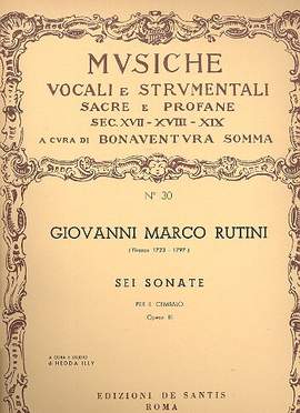 Rutini, G M: 6 sonate op.3