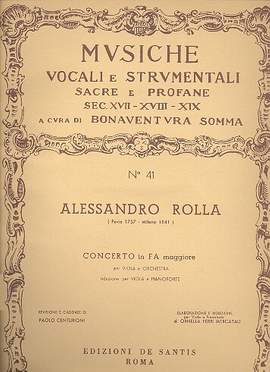 Rolla, A: Concerto fa maggiore