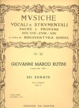 Rutini, G M: 6 sonate op.6
