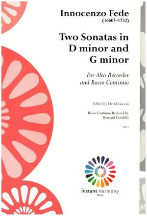 Fede, I: 2 Sonatas in D minor and G minor