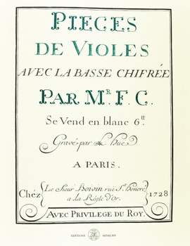 Couperin, F: Pièces de violes avec la basse chiffrée