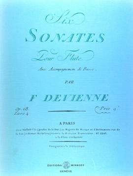 Devienne, F: Six Sonates op.68 Livre 4