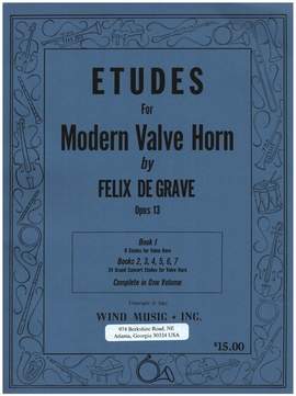 Grave, F d: Etudes for modern valve horn op.13